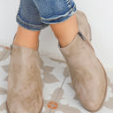 Tulip Opening Suede Ankle Boots