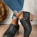 Black Size 8.5 Tulip Opening Suede Ankle Boots