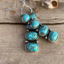  Turquoise Stacked Dangle Earrings