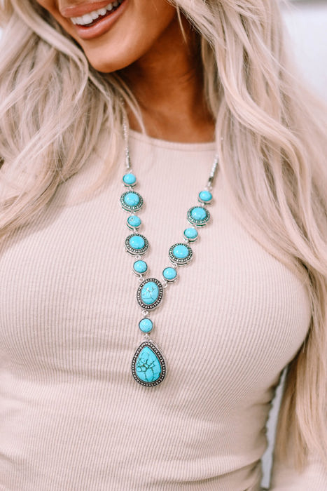 Turquoise Water Drop Accent Necklace