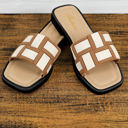  Two Tone Square Toe Slippers