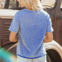  USA Patch Mineral Wash Vintage Graphic Top