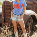  USA Patch Mineral Wash Vintage Graphic Top