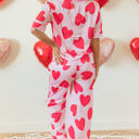  Valentines Short Sleeve Pants Pajamas Set