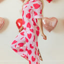  Valentines Short Sleeve Pants Pajamas Set