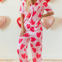  Valentines Short Sleeve Pants Pajamas Set