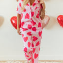  Valentines Short Sleeve Pants Pajamas Set