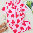  Valentines Short Sleeve Pants Pajamas Set