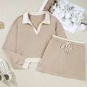  Valerie Cropped Pullover Drawstring Skirt Set