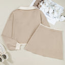 Valerie Cropped Pullover Drawstring Skirt Set