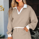 Parchment Small Valerie Cropped Pullover Drawstring Skirt Set