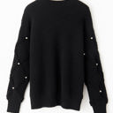  Valerie Pearl Embellished Rhombus Pattern Sweater