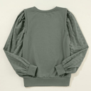  Valerie Solid Patchwork Sleeve Sweatshirt