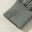  Valerie Solid Patchwork Sleeve Sweatshirt