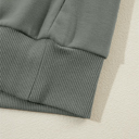  Valerie Solid Patchwork Sleeve Sweatshirt