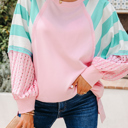 Vanessa Patchwork Raglan Pullover Top
