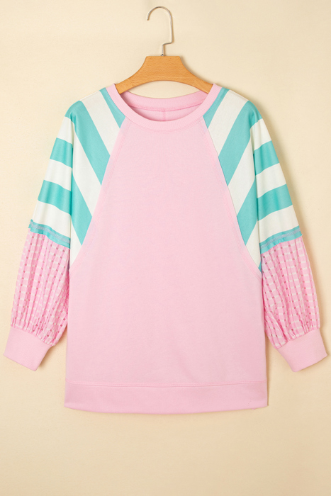 Vanessa Patchwork Raglan Pullover Top