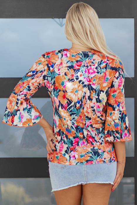 Verakina Flare Sleeve Tied Blouse