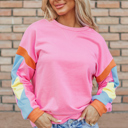  Veronica Colorblock French Terry Top