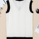  Veronica Eyelet Knit V Neck Sweater Vest