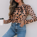 Brown Small Veronica Sleeve Slim top Long Sleeve Top