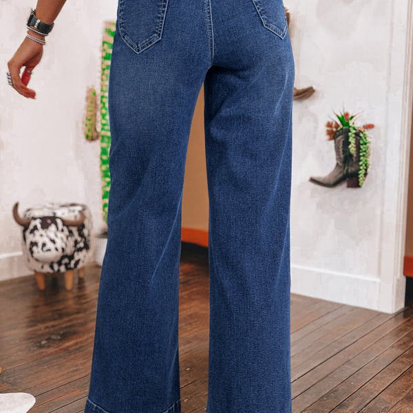 Victoria Wide Leg Pocketed High Waist Jeans | Jane.com