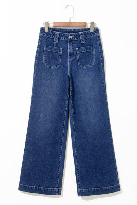 Victoria Wide Leg Pocketed High Waist Jeans