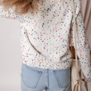  Vienna Rhinestone Decor Confetti Sweater