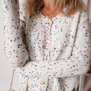 Vienna Rhinestone Decor Confetti Sweater