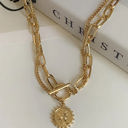 Vintage Coin Pendant Chain Necklace