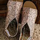  Vintage Floral Hollowed Platform Sandals