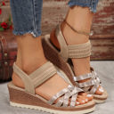  Violet Criss Cross Platform Sandals