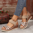  Violet Criss Cross Platform Sandals