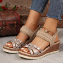  Violet Criss Cross Platform Sandals