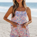  Virginia Floral Spaghetti Straps Tank Top and Shorts Set