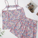  Virginia Floral Spaghetti Straps Tank Top and Shorts Set