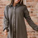  Viviana Taupe Waffle Knit Shirt