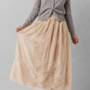  Vivienne Embroidered Mesh Overlay Long Skirt