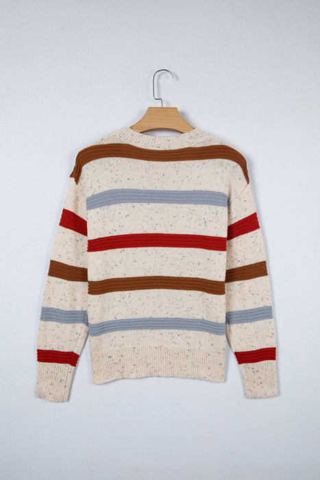 Vivienne Shoulder Heathered Knit Sweater
