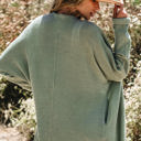  Waffle Knit Open Front Cardigan