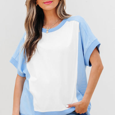 Waverly Exposed Seam Crew Neck Top
