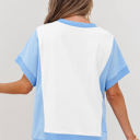  Waverly Exposed Seam Crew Neck Top