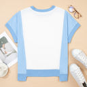  Waverly Exposed Seam Crew Neck Top