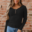  Waverly Sleeve Ribbed top Long Sleeve Top