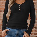  Waverly Sleeve Ribbed top Long Sleeve Top