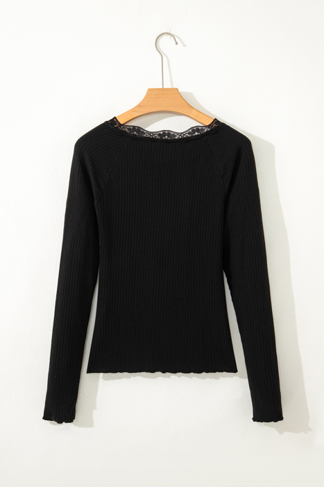 Waverly Sleeve Ribbed top Long Sleeve Top