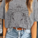  Western Steer Head Tie Dye Tee