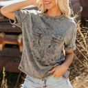  Western Steer Head Tie Dye Tee