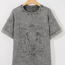  Western Steer Head Tie Dye Tee