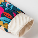  White Floral Patchwork Sleeve Textured Plus Size Pullover Top